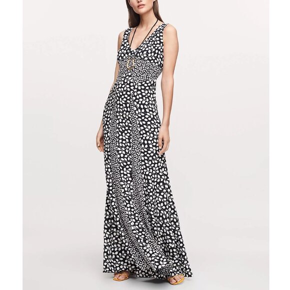 NWT Diane Von Furstenberg DVF Silk Maxi Dress - Boho Gown for Summer Wedding - Picture 2 of 14